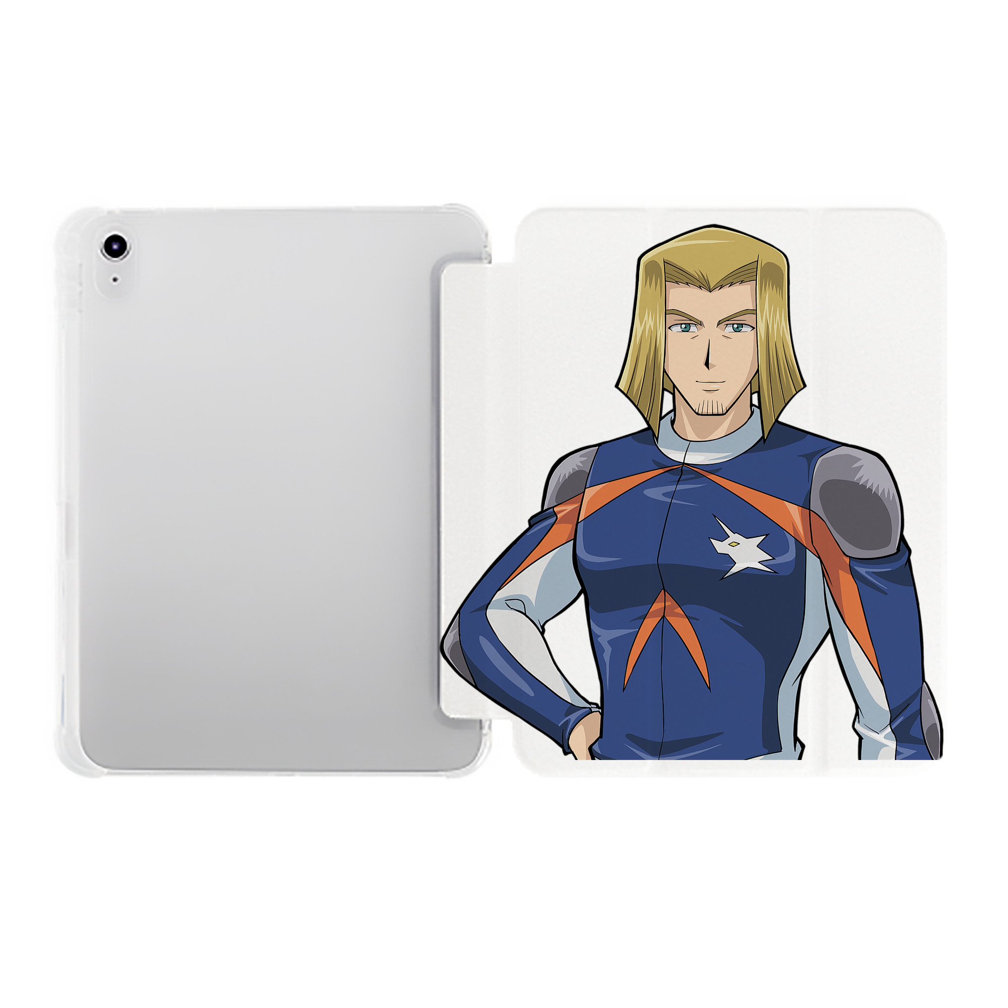 （画像用） 遊☆戯☆王 Yu-Gi-Oh! IPad ケース ペン収納付き 三つ折りスタンド PUレザー×シリコン 対応機種9.5/10.5/10.9インチ